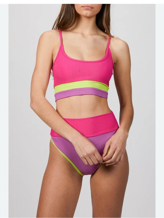 Beach Riot Other - Beach Riot Eva Colorblock Bikini Top size S